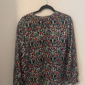 Notations Colorful Floral Print Blouse